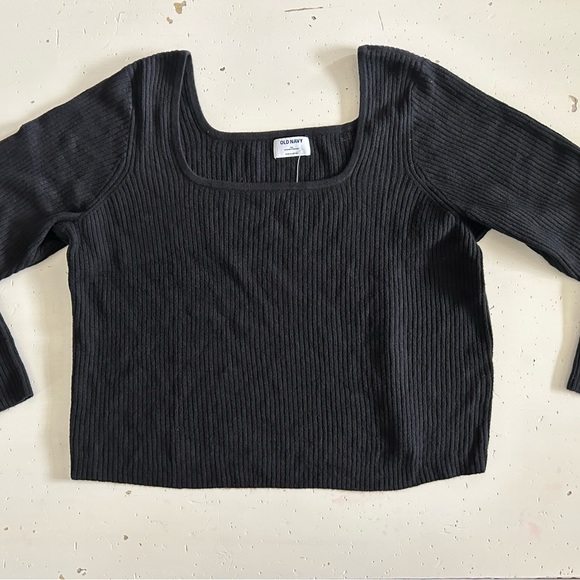 Old navy Fitted Cropped Square-Neck Rib-Knit Sweater 3X Plus Size Curvy - Picture 5 of 5